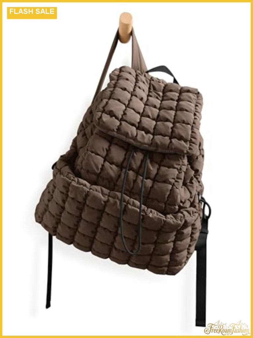 Quilted Puffer Backpack for Women Lightweight Travel Gym Daypack with Top